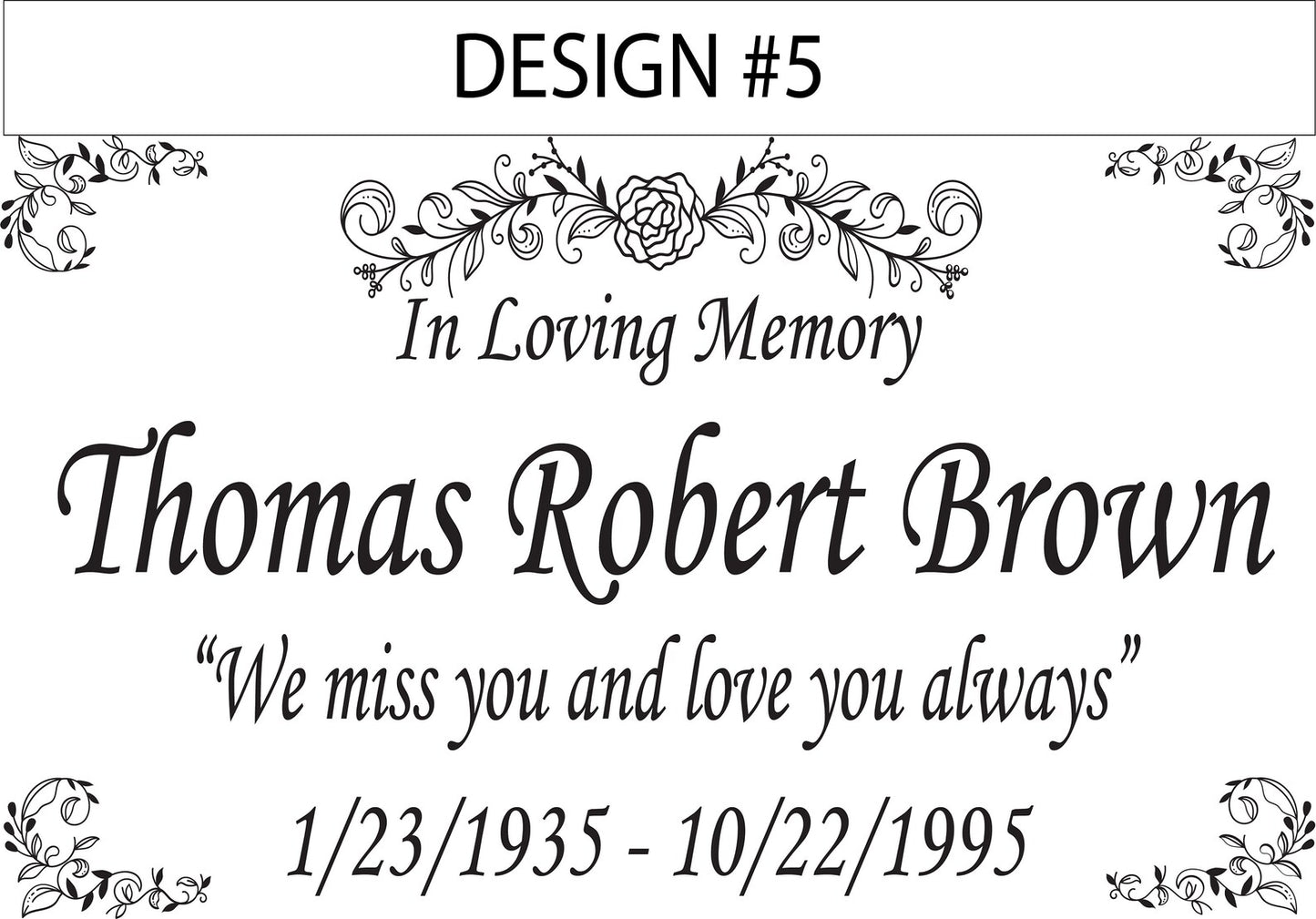 Memorial Stone Gray Slate for Mom Dad, Personalized In Loving Memory Memorial Stone, Engraved Custom Memorial Plaque, Family Grave Marker