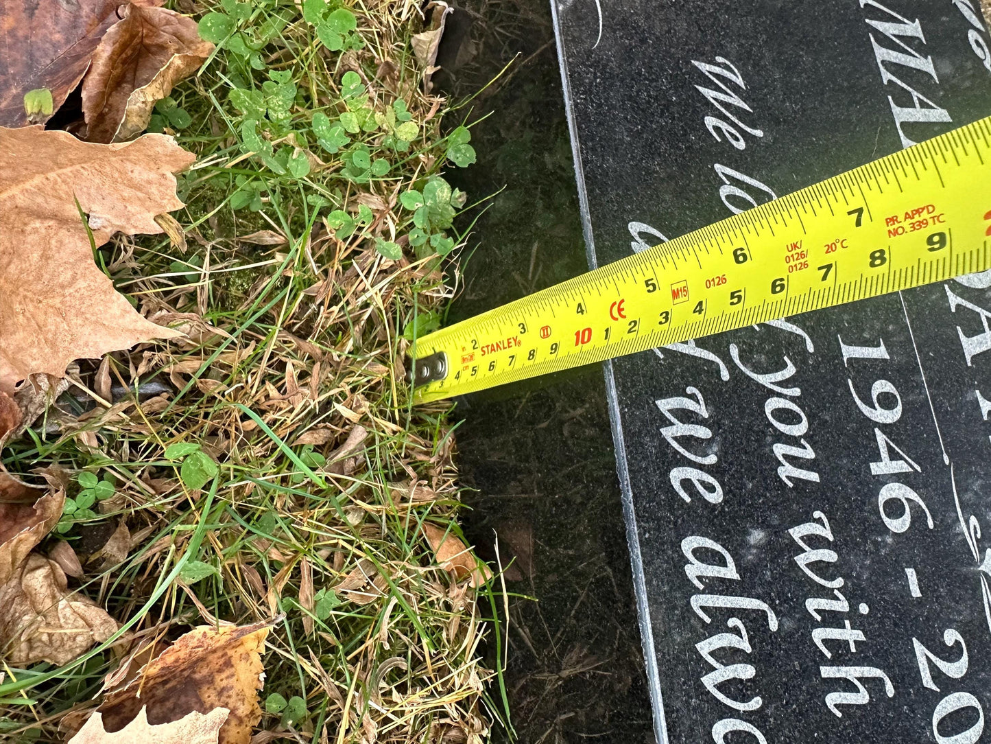 Memorial Stone for Mom Dad, Personalized 24" x 12" x 4" Memorial Stone, Customized Engraved Granite Stone, Personalized Cemetery Memorial