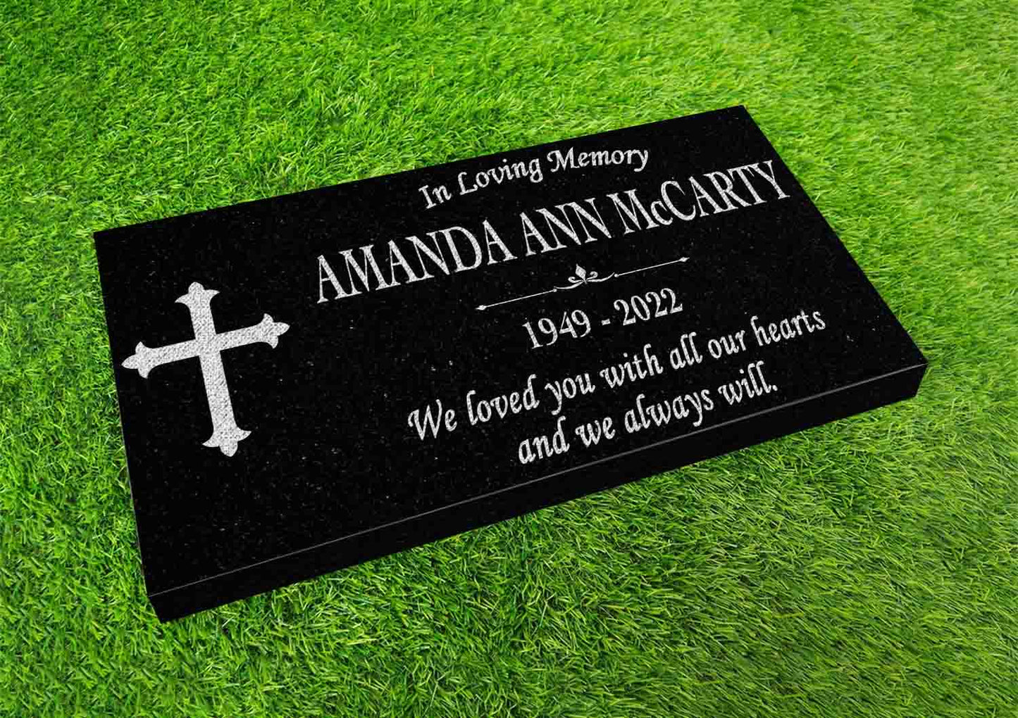 Personalized Memorial Stone Angel Jesus Christ Garden Angels God Indoor Outdoor Heart Yard Grave Customized Engraved Black Granite Headstone