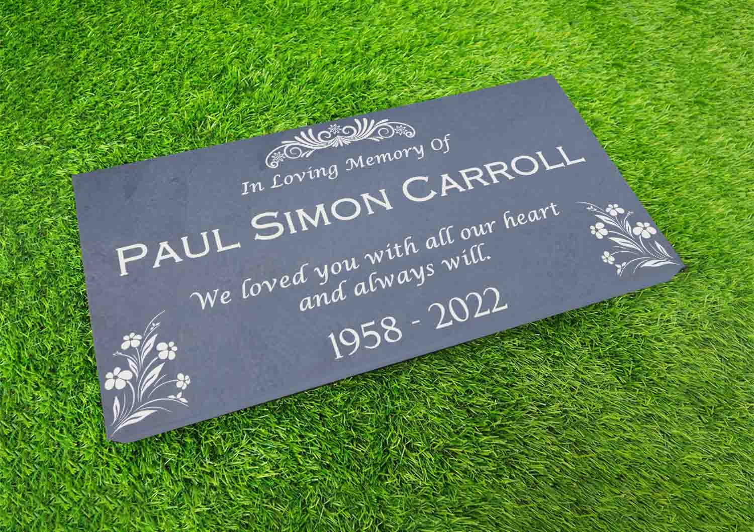 Memorial Plaque Personalised Engraved Grave Stone Slate Marker Headstone