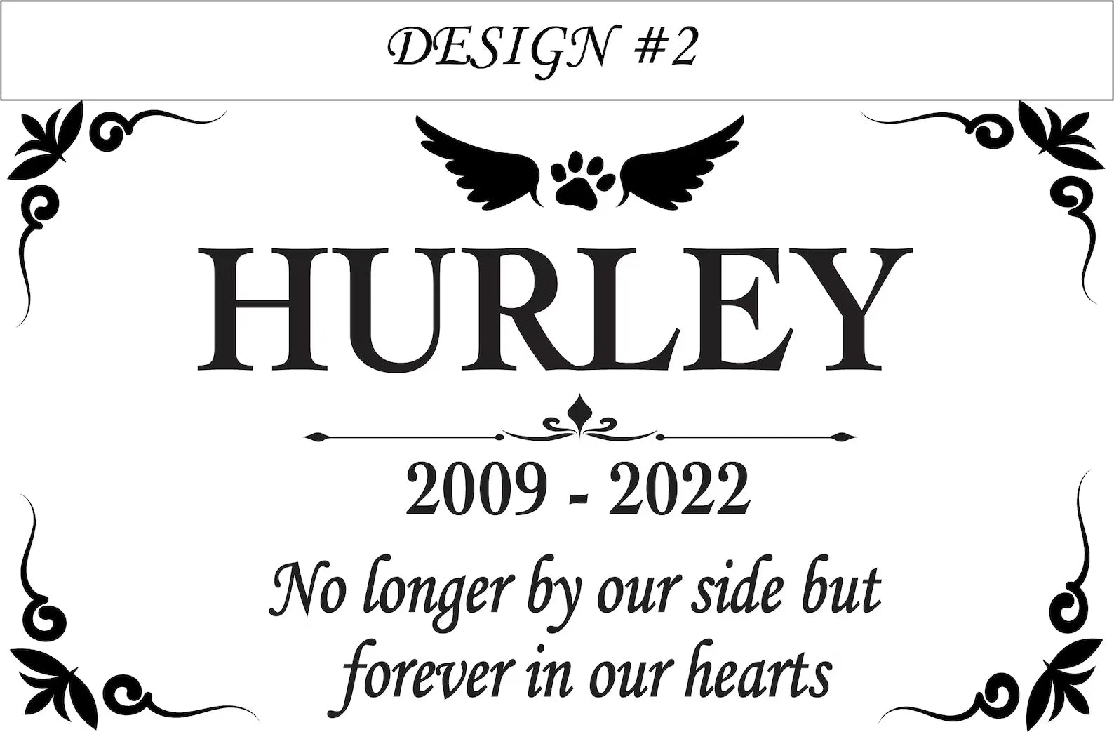 Black Granite Pet Headstone – Personalized Dog Memorial Stone