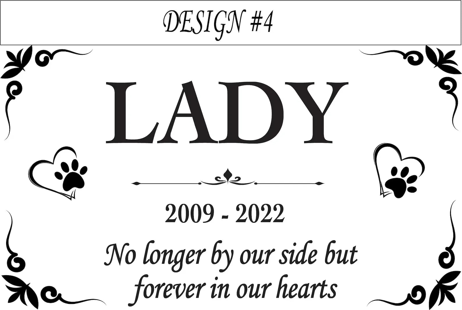 Black Granite Pet Headstone – Personalized Dog Memorial Stone