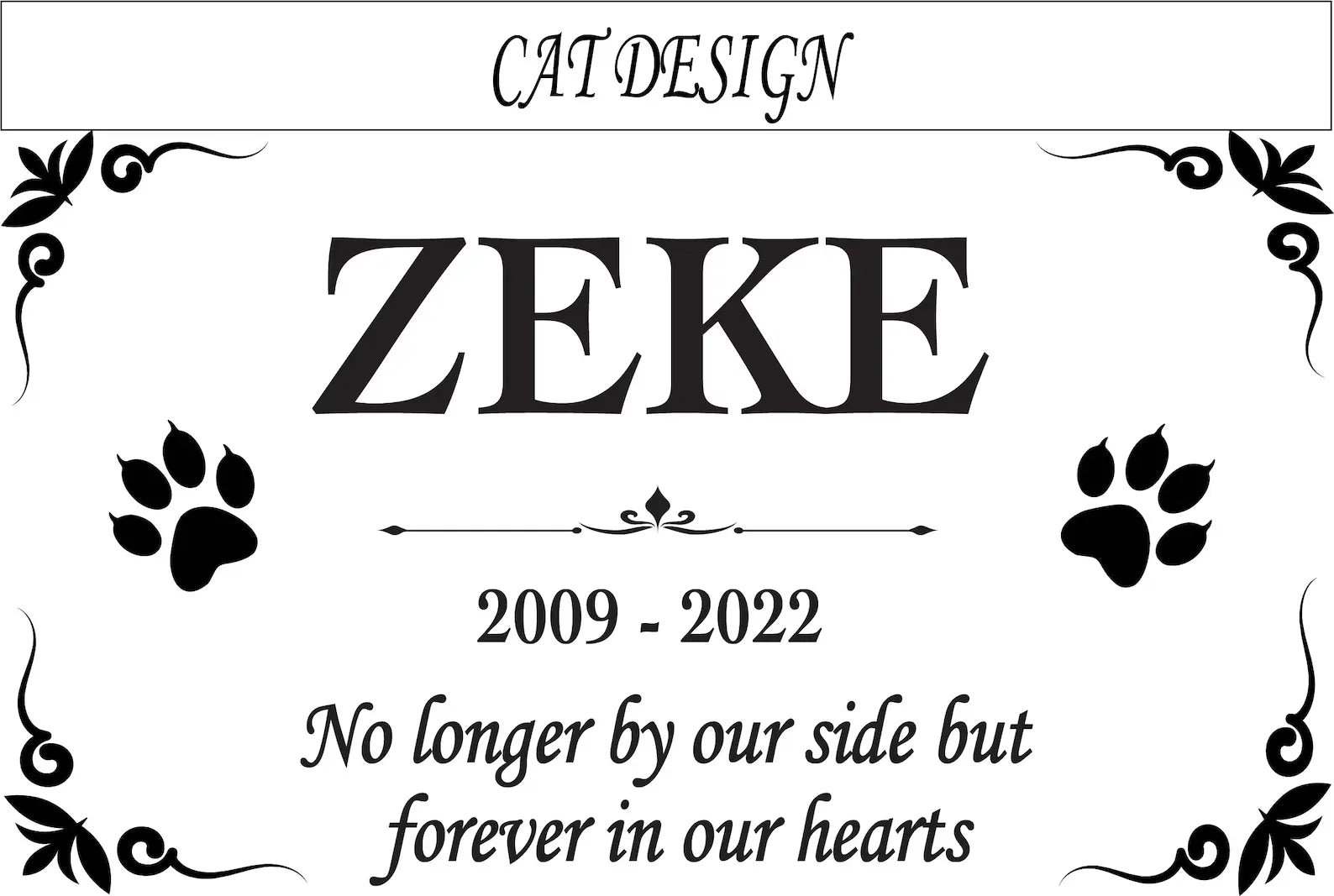 Black Granite Pet Headstone – Personalized Dog Memorial Stone