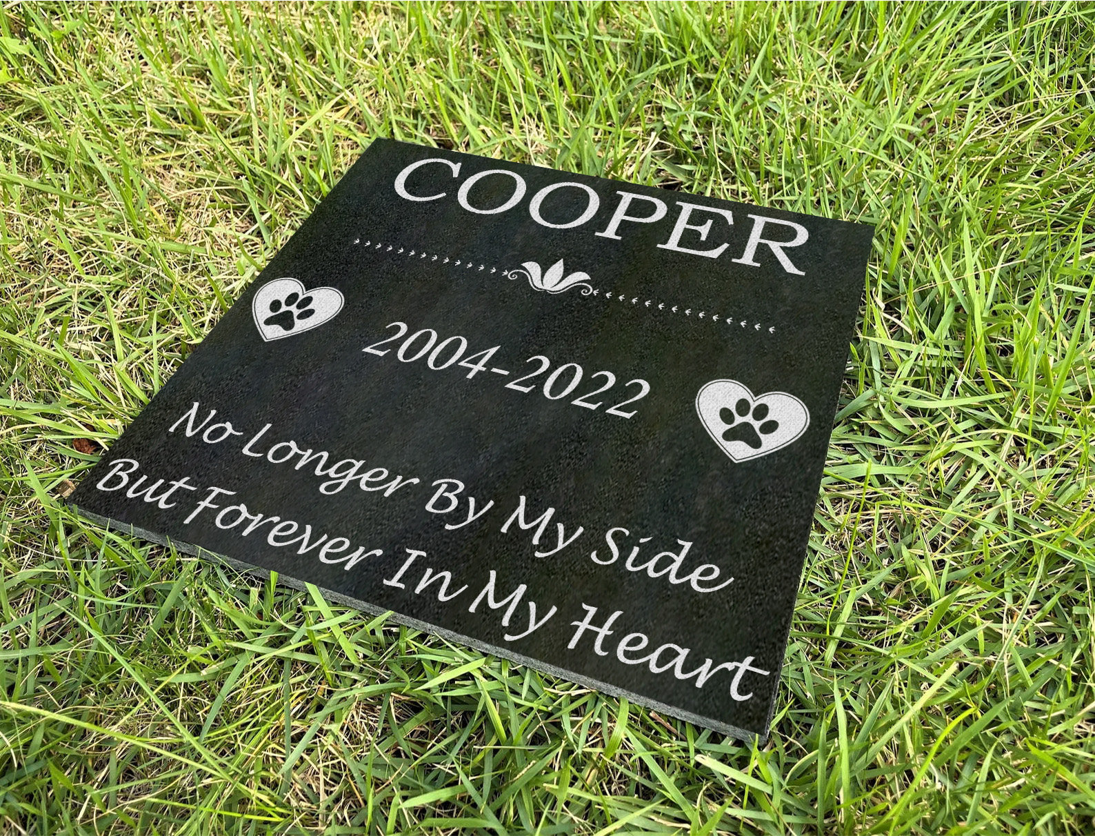 Black Granite Pet Headstone – Personalized Pet Memorial Stone