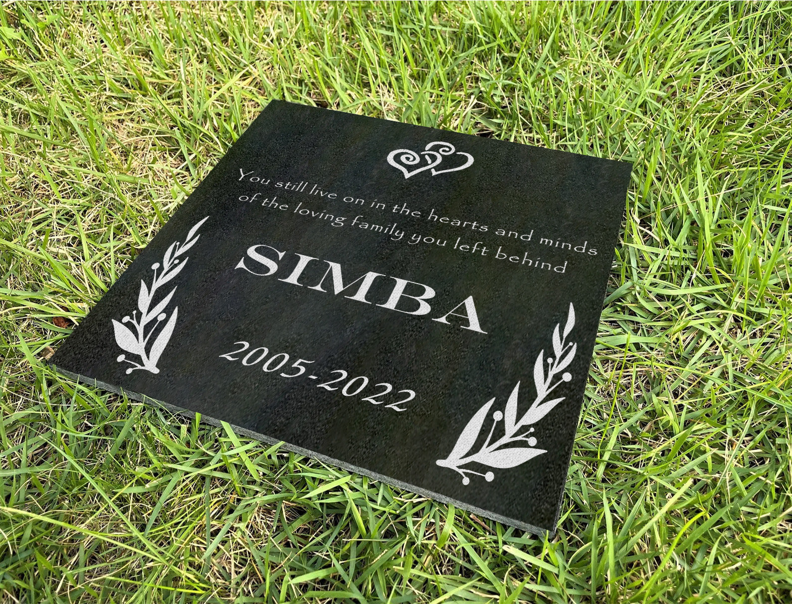Black Granite Pet Headstone – Personalized Pet Memorial Stone