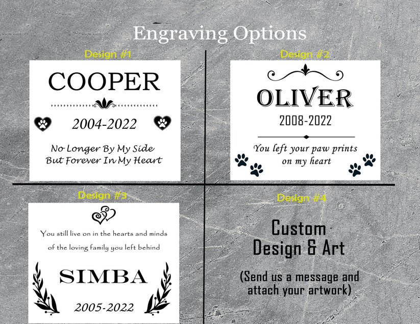 Black Granite Pet Headstone – Personalized Pet Memorial Stone