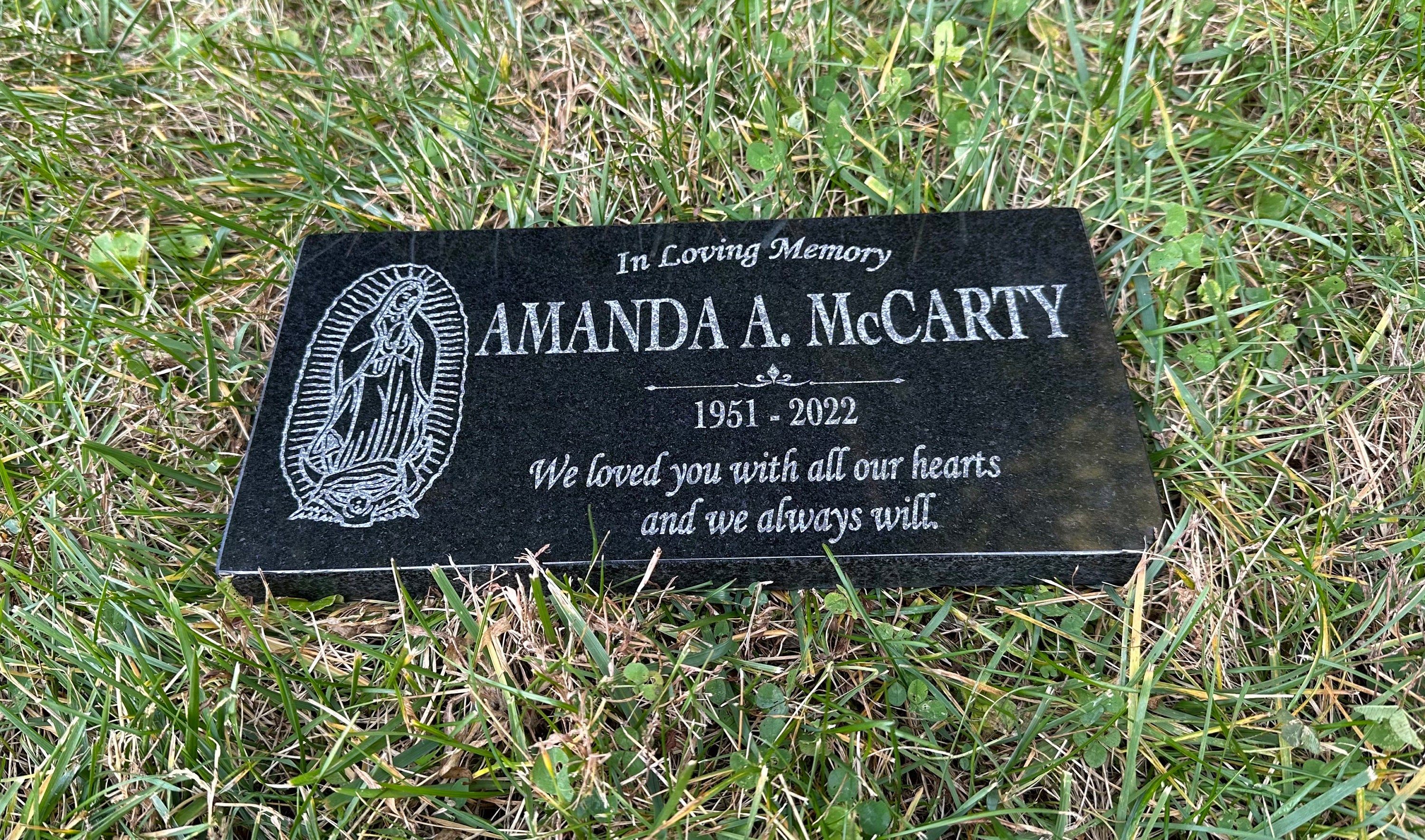 Christian Granite Headstone – Religious Grave Marker