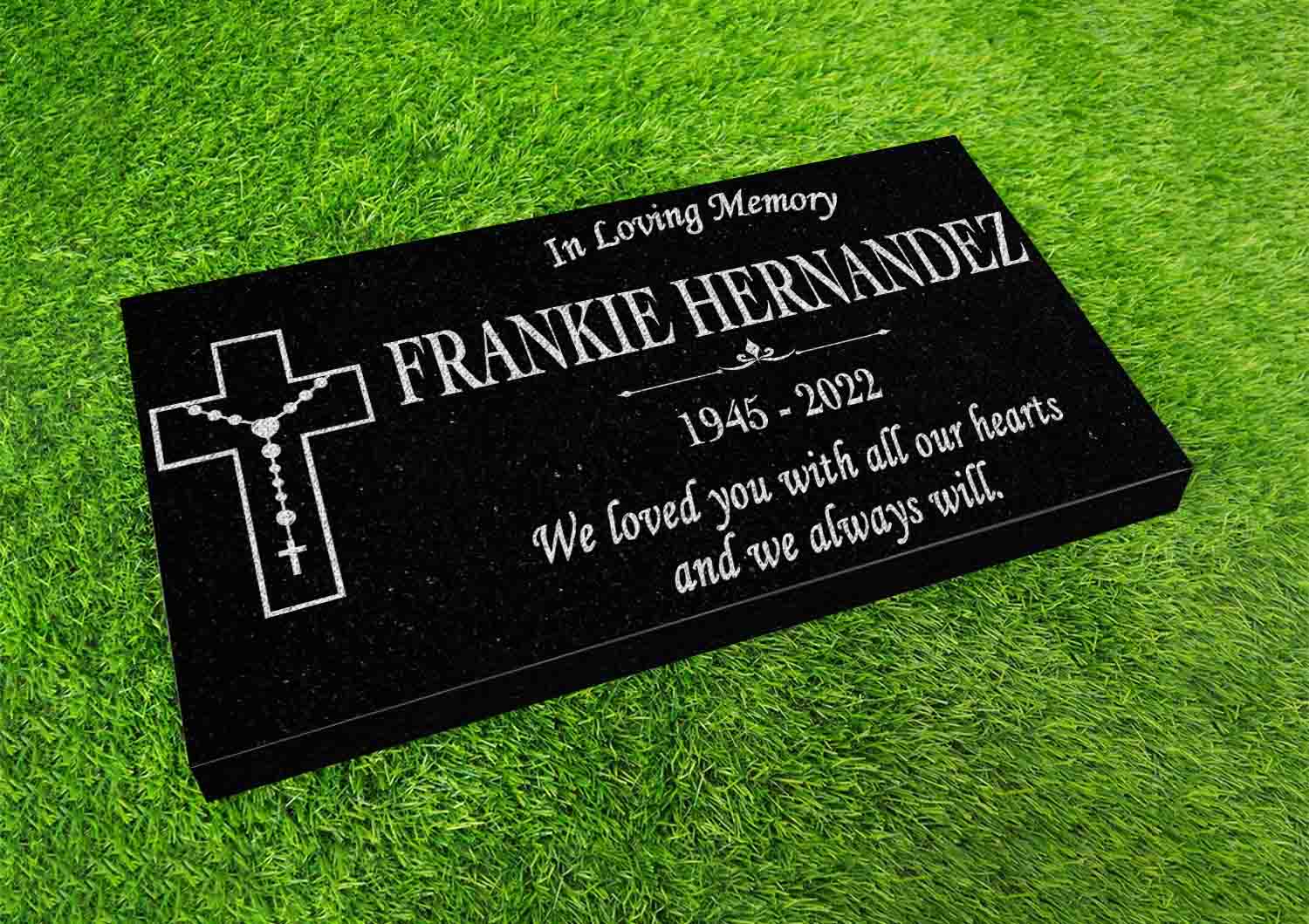 Christian Granite Headstone – Religious Grave Marker